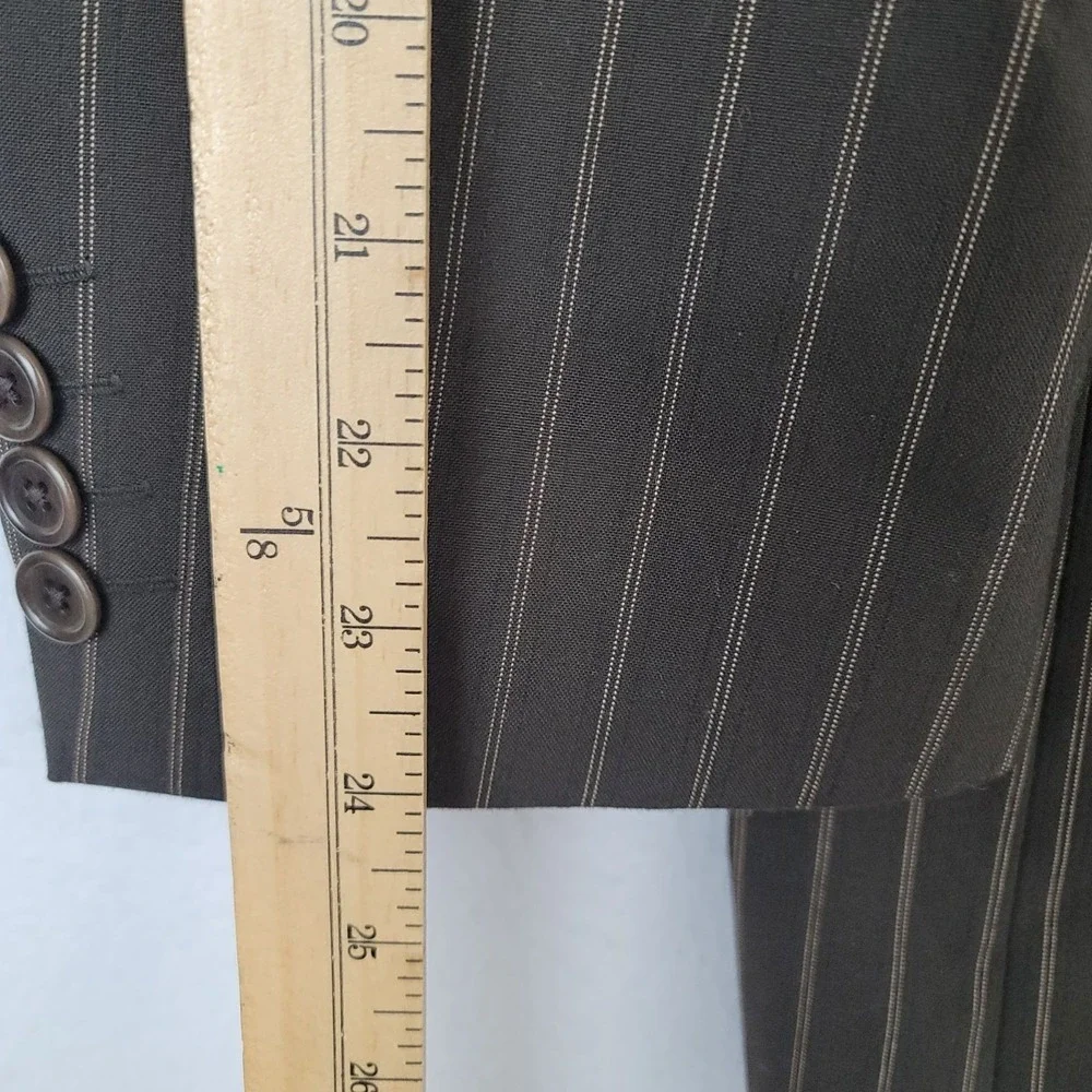 NWT Perry Ellis Brown Pinstripe Single-Breasted Suit Jacket Blazer XL 44 Regular